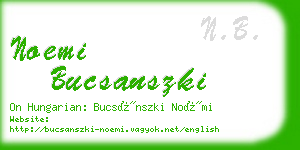 noemi bucsanszki business card